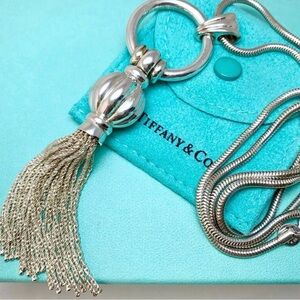 Authentic Tiffany & Co. Rare Tassel Fringe Necklace Silver 925 24.6"